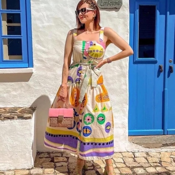 ZARA ~ PRINTED MIDI DRESS - Picture 11 of 17